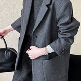 Blazer de corte relajado en mezcla de lana