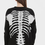 Chaleco de punto con estampado de calavera