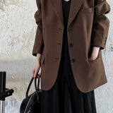Blazer vintage casual con mangas largas