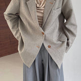 Blazer oversize con solapa moteada