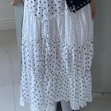 Minifalda retro kawaii de lunares con volantes