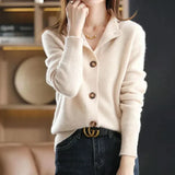 Suéter elegante con botones, suave, elegante y cómodo para mujer.