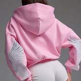 Sudadera con capucha y cremallera con estampado de motocicleta