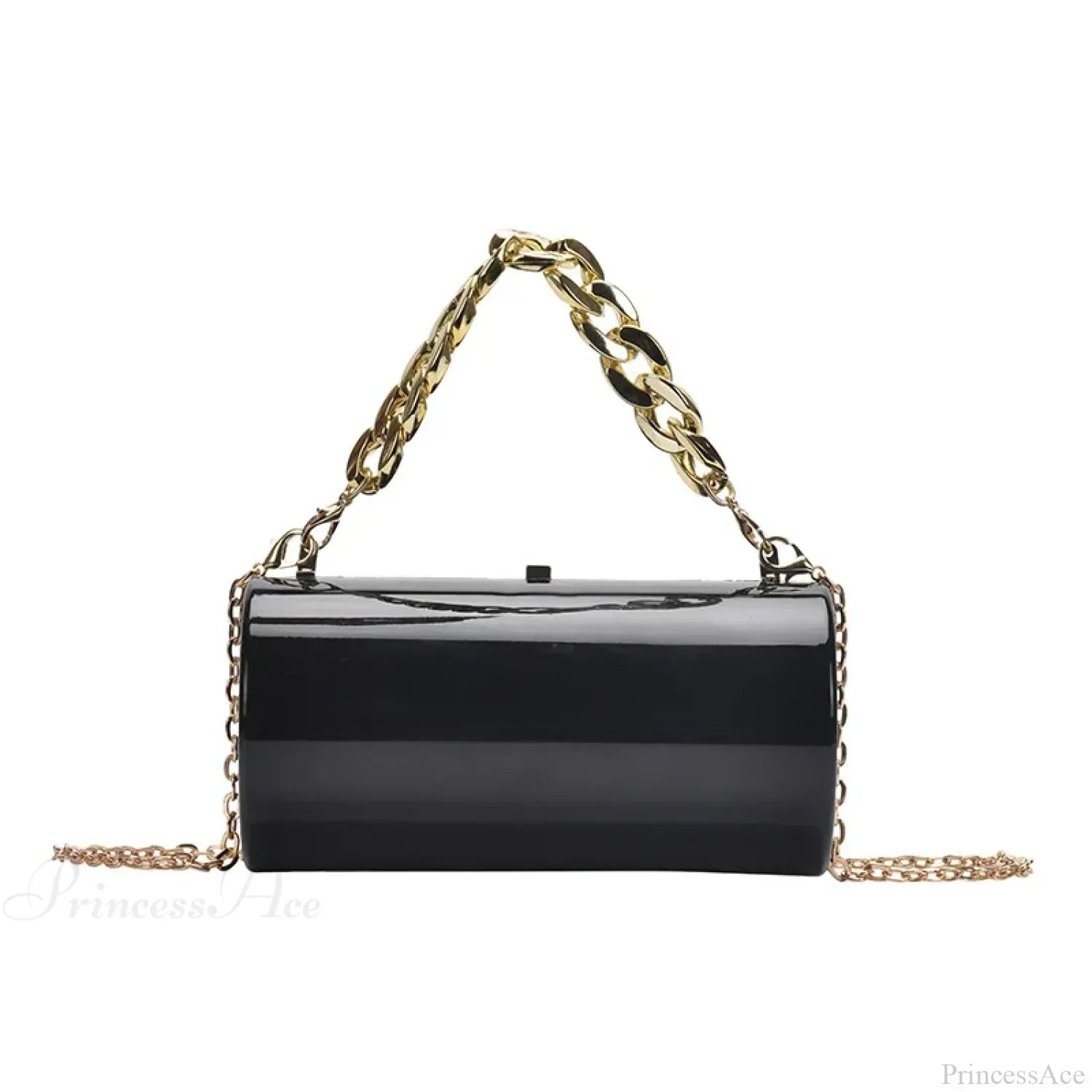 Bolso de hombro cilíndrico mini de moda para la noche.