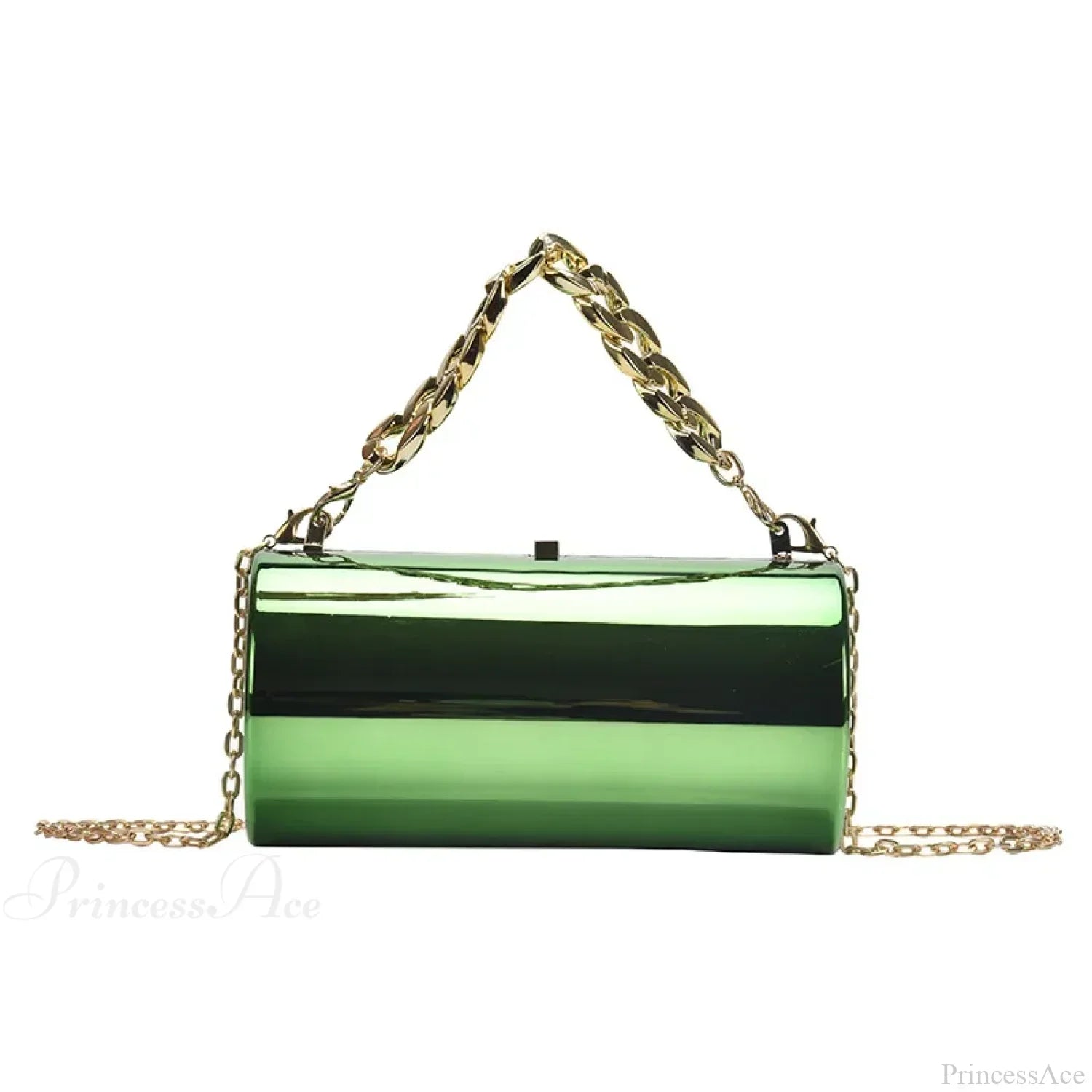 Bolso de hombro cilíndrico mini de moda para la noche.