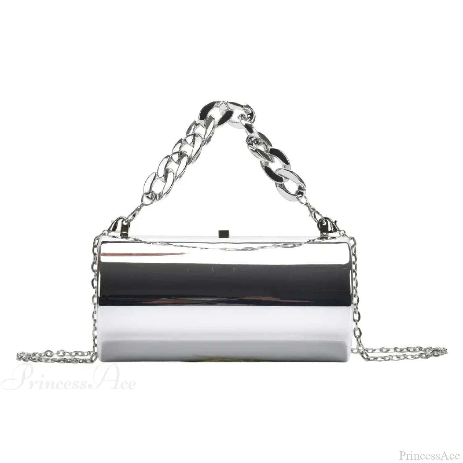 Bolso de hombro cilíndrico mini de moda para la noche.