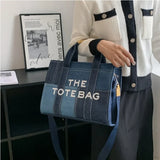 Bolso de hombro de mezclilla bordado de moda