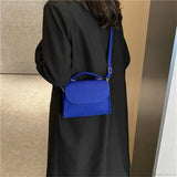 Bolso de hombro de fieltro con estampado de cocodrilo de moda