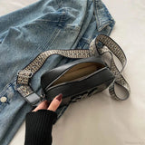 Bolso bandolera de moda con estampado de leopardo y letras