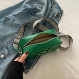 Bolso bandolera de moda con estampado de leopardo y letras