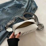 Bolso bandolera de moda con estampado de leopardo y letras