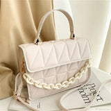 Bolso de hombro cuadrado de piel sintética de moda