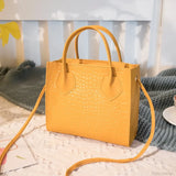 Bolso de hombro cuadrado de piel sintética de moda