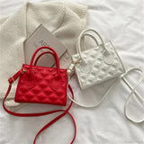 Bolso de hombro cuadrado pequeño retro en PU
