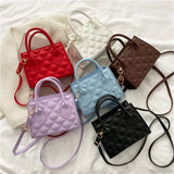 Bolso de hombro cuadrado pequeño retro en PU