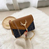 Bolso de hombro cuadrado pequeño retro en PU