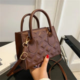 Bolso de hombro cuadrado pequeño retro en PU