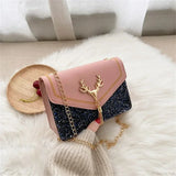 Bolso de hombro cuadrado pequeño retro en PU