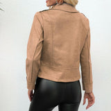 Emmy - Chaqueta de cuero de alta calidad con cremallera lateral