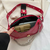 Bolso bandolera plisado de moda Y2K
