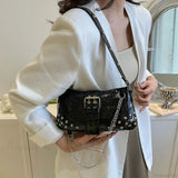 Bolso bandolera plisado de moda Y2K