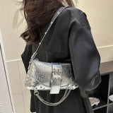 Bolso bandolera plisado de moda Y2K