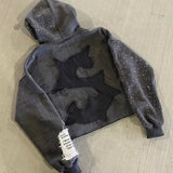 Sudadera con capucha y cremallera de cristal con bordado Fast Letter