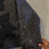 Sudadera con capucha y cremallera de cristal con bordado Fast Letter