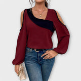 Scarlett - Blusa con escote rectangular