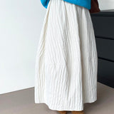 Falda midi vintage de algodón acolchado