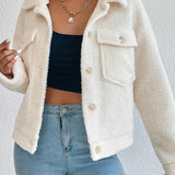 Chaqueta corta de sherpa Off-White