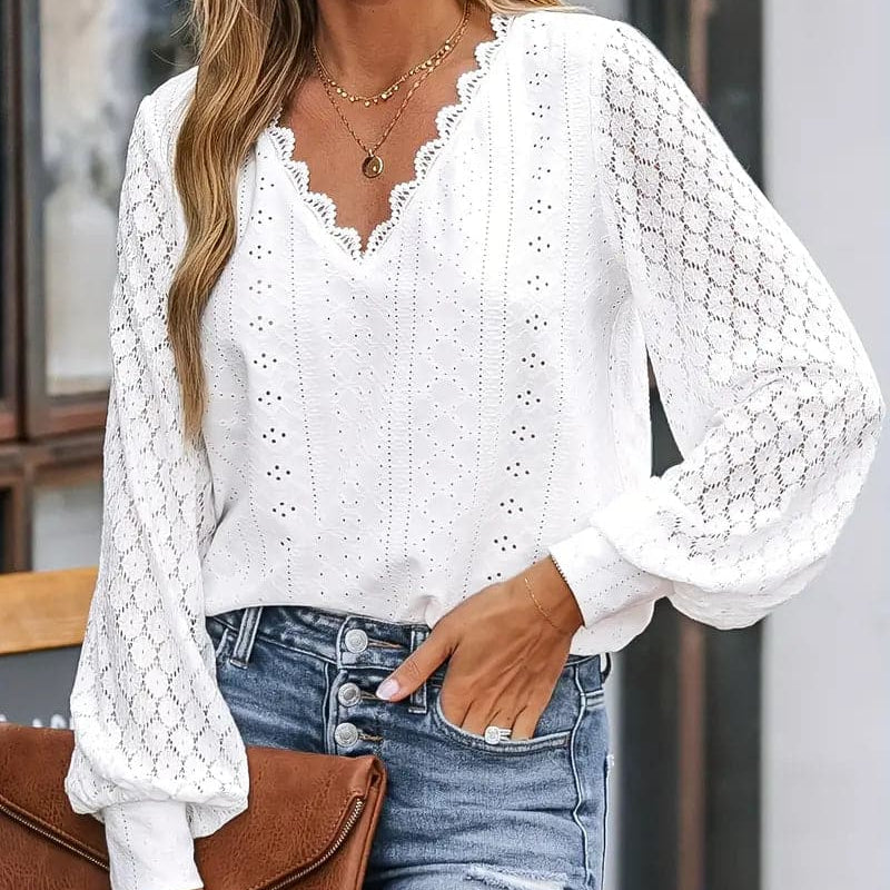 Kari - Hermosa blusa con mangas vaporosas.