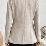 Blazer vintage liso de manga larga