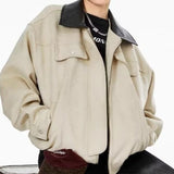 Chaqueta informal de ante con parches