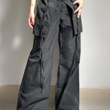 Pantalones cargo holgados con cordón