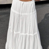 Falda larga blanca de corte A de Ballet Gentle