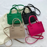 Mini bolso tote de fieltro, bolso cuadrado pequeño, otoño-invierno