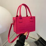 Mini bolso tote de fieltro, bolso cuadrado pequeño, otoño-invierno