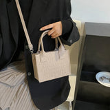 Mini bolso tote de fieltro, bolso cuadrado pequeño, otoño-invierno