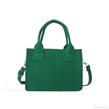 Mini bolso tote de fieltro, bolso cuadrado pequeño, otoño-invierno