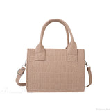 Mini bolso tote de fieltro, bolso cuadrado pequeño, otoño-invierno