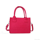 Mini bolso tote de fieltro, bolso cuadrado pequeño, otoño-invierno