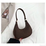 Bolso de hombro retro en color fieltro liso