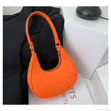 Bolso de hombro retro en color fieltro liso
