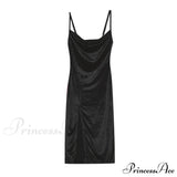 Encantador vestido midi de terciopelo Festive Cheer con abertura
