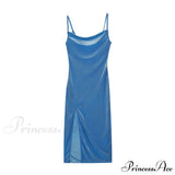 Encantador vestido midi de terciopelo Festive Cheer con abertura