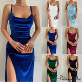 Encantador vestido midi de terciopelo Festive Cheer con abertura