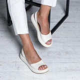 Sandalias de tira trasera para mujer - Suela plana cómoda - Punta abierta - Elegantes e informales