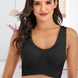 Sujetador de mujer – Soporte postural – Copas sin costuras – Tirantes anchos – Encaje