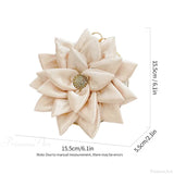 Pulsera floral tipo tote color champán